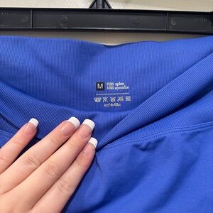 Blue gym shorts